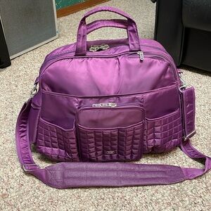 lug triple pocket front tote bag